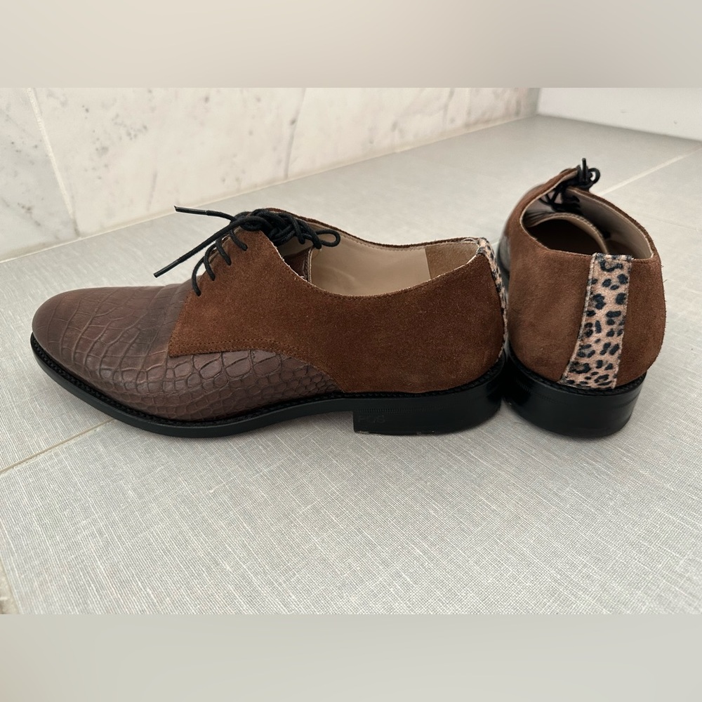 Handmade one of a kind Goodyear welt two tone derby shoe